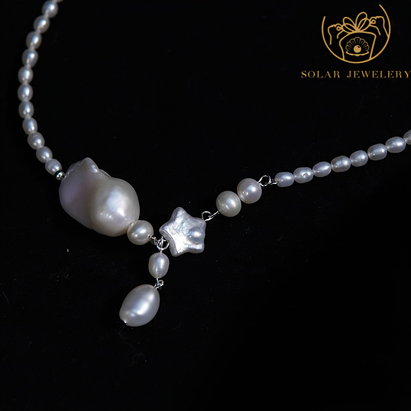 Women's Five-Pointed Star Baroque Freshwater Pearls Necklace